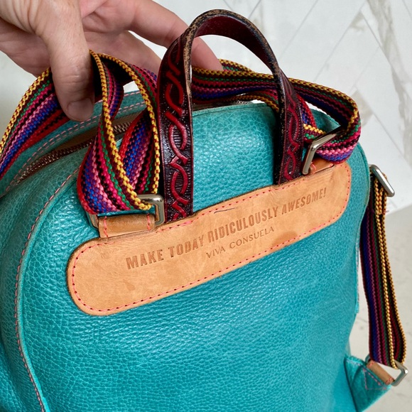 RETIRED * RARE Consuela Guadalupe Leather Convertible Backpack - Picture 6 of 16